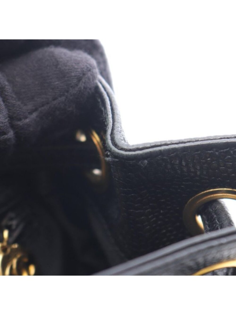 Chanel Rucksack Sac Backpack Triple Chain Black Calf - Picture 6 of 10